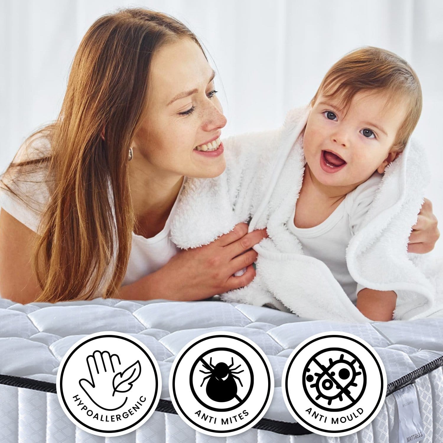 King Single Mattress Pocket Spring 203x107x21cm