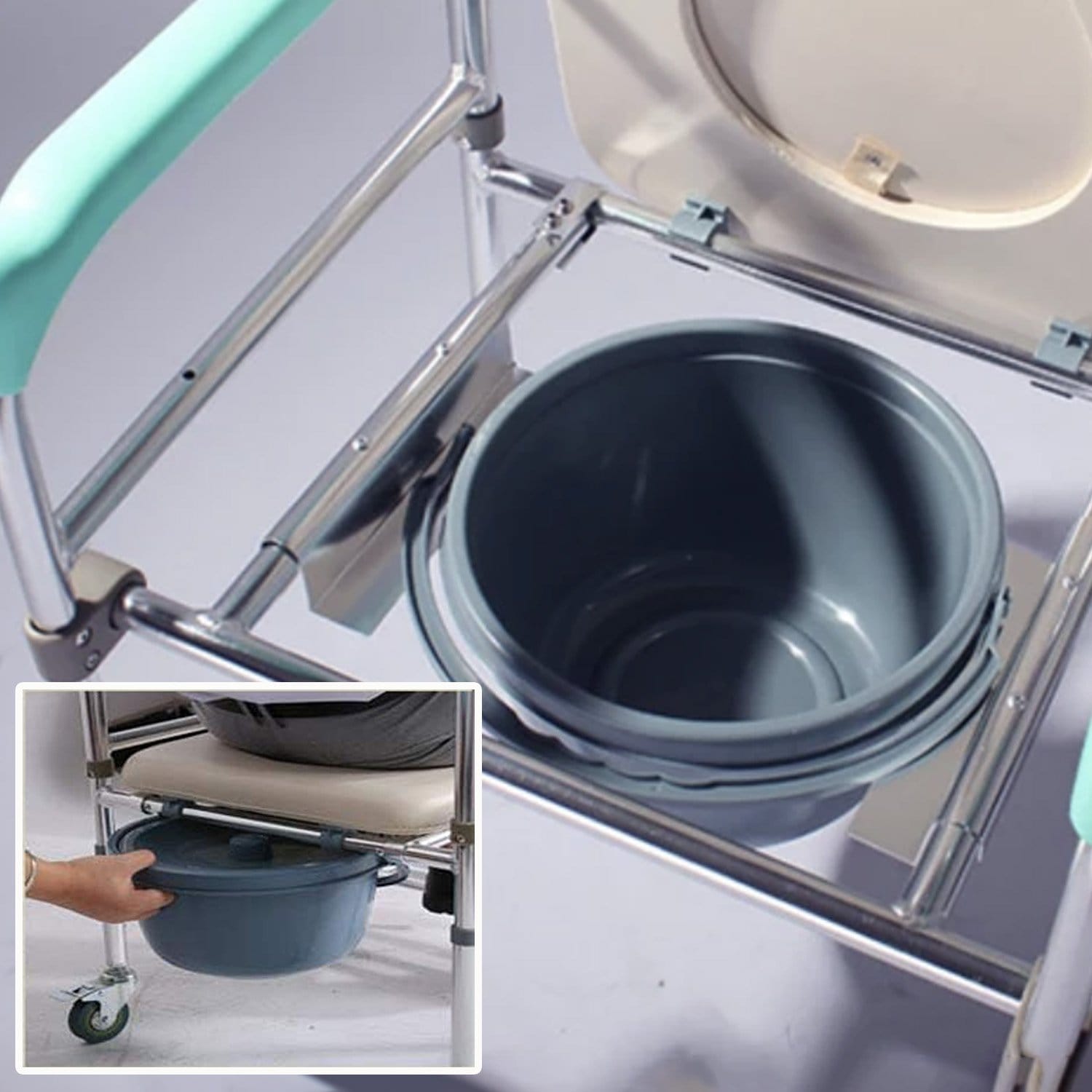 Commode Chair With Footrest 81x57.5x92cm