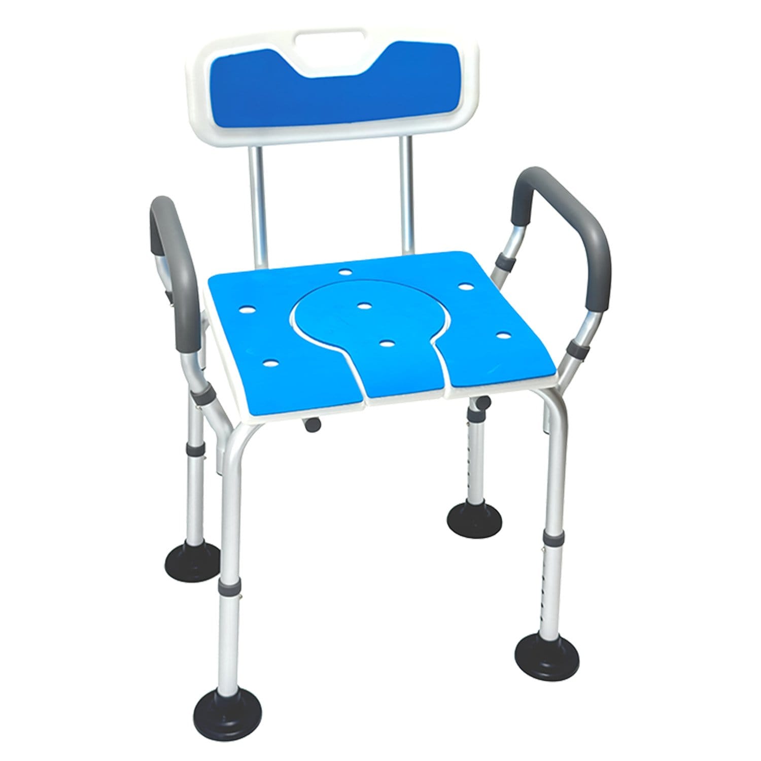 Shower Chair Adjustable Aluminium 58x40x74cm