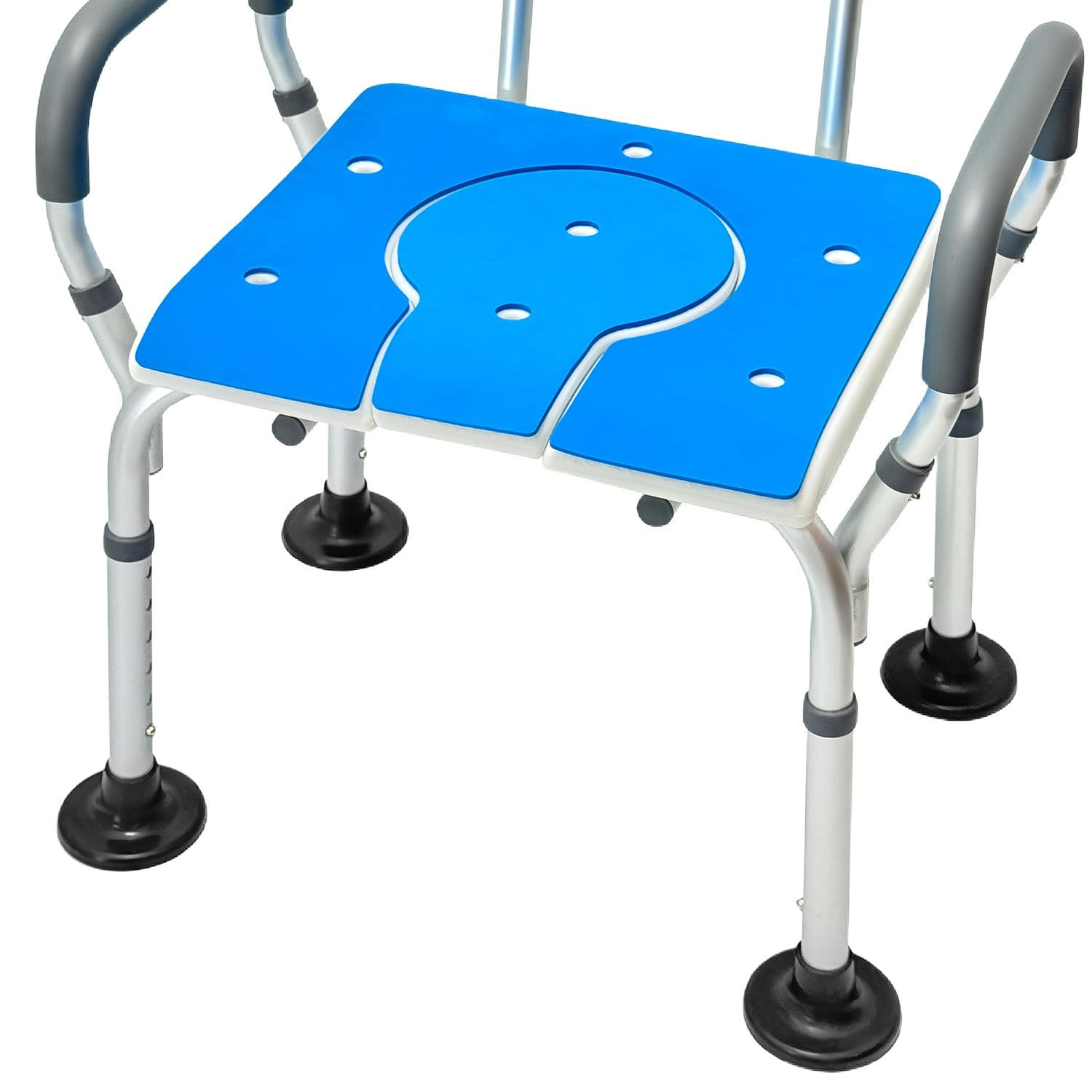 Shower Chair Adjustable Aluminium 58x40x74cm