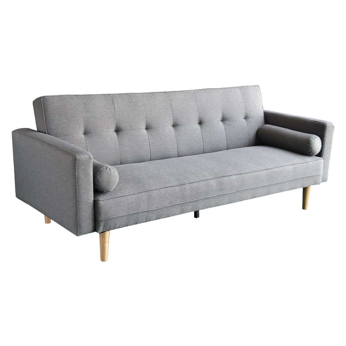 Grey Fabric Sofa Bed Lounge 214x88x83cm