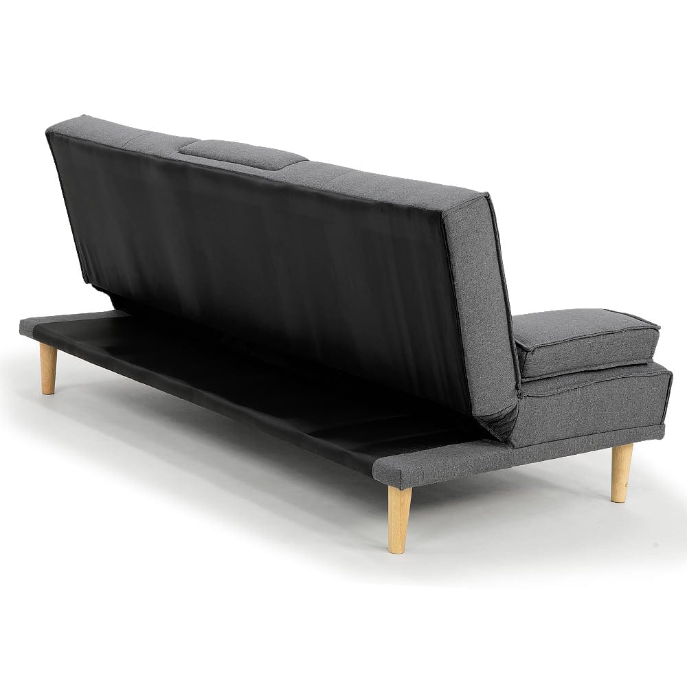 Grey Fabric Sofa Bed Lounge 185x90x82cm
