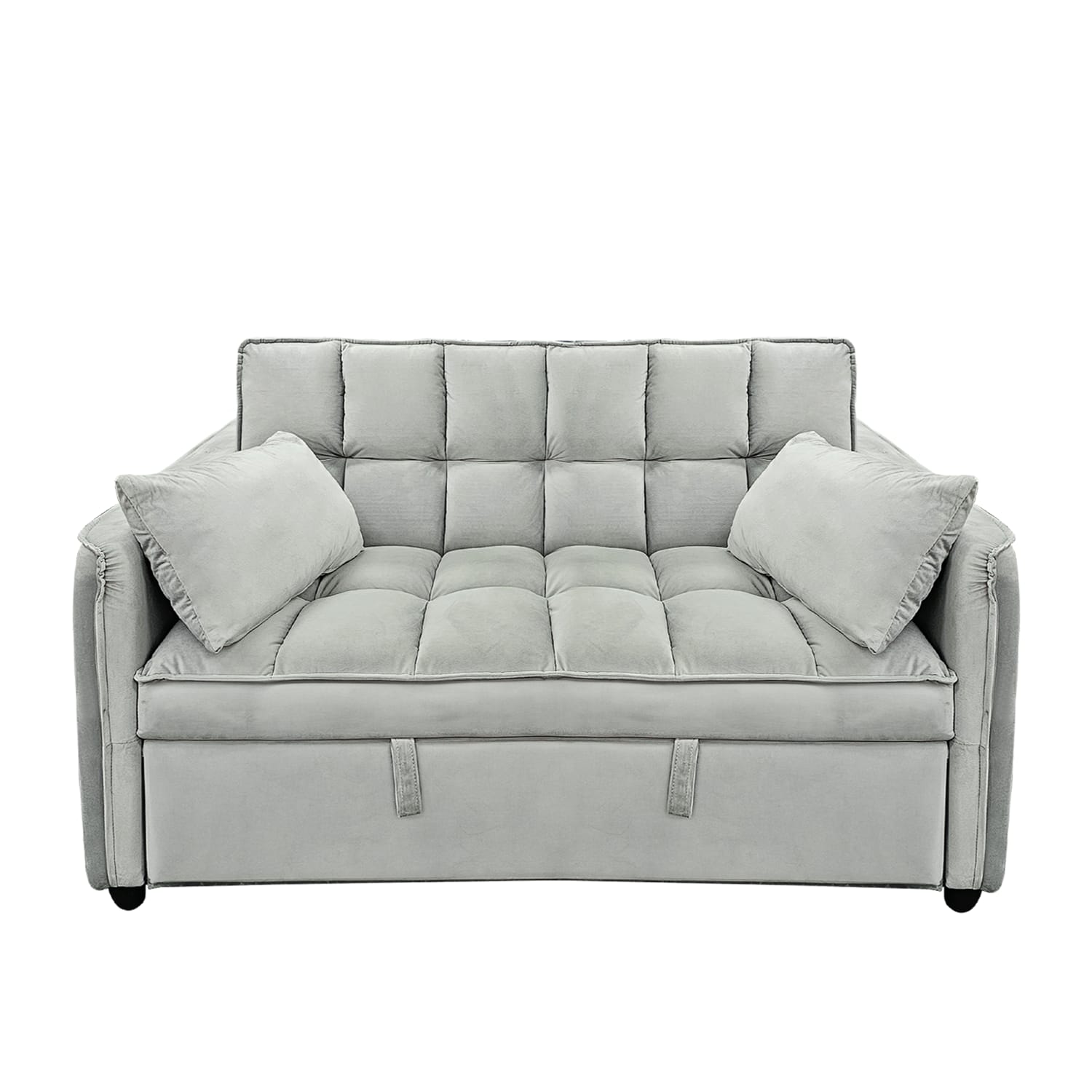 Grey sofa bed 135x95x76cm, rear view