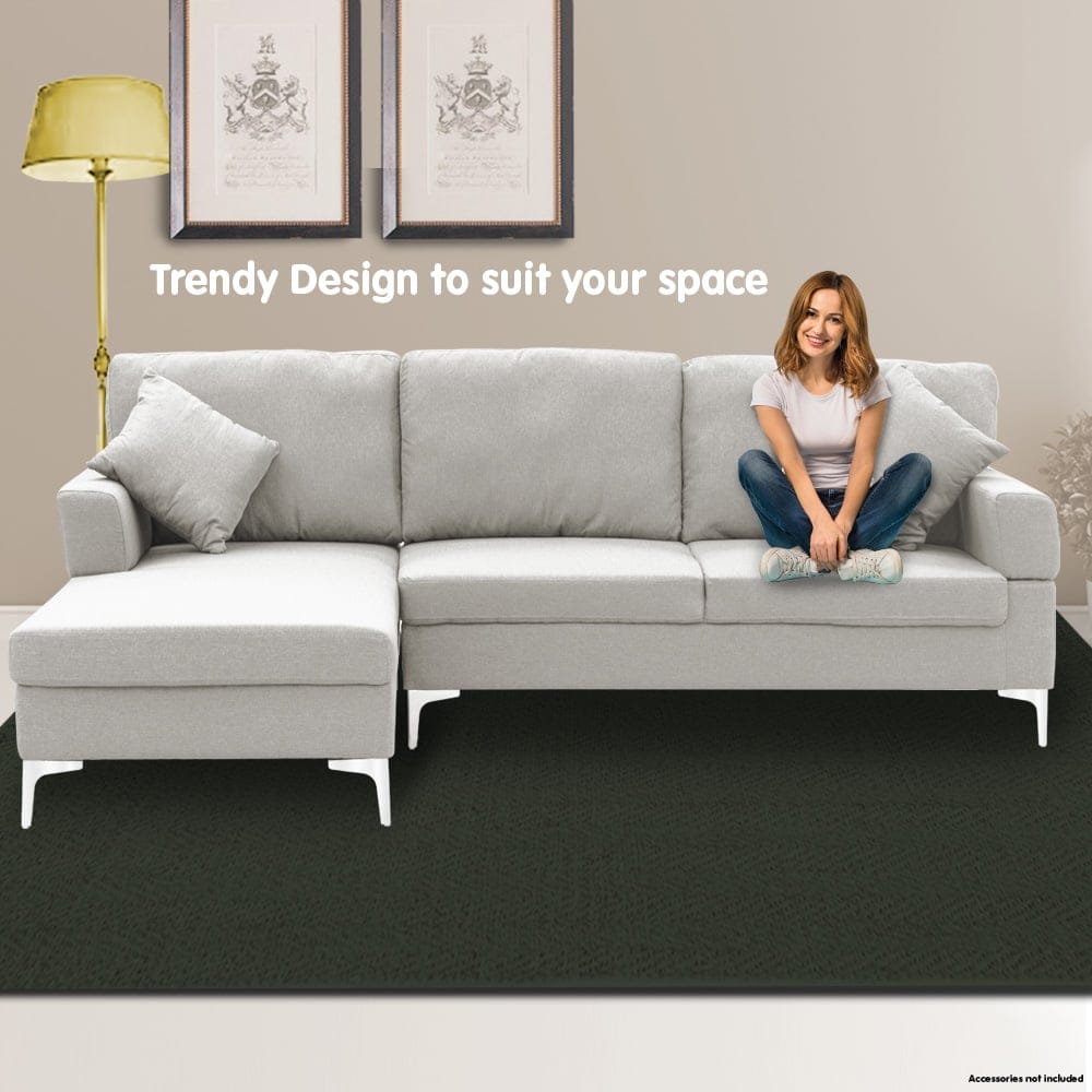 L Shape Sofa Light Grey