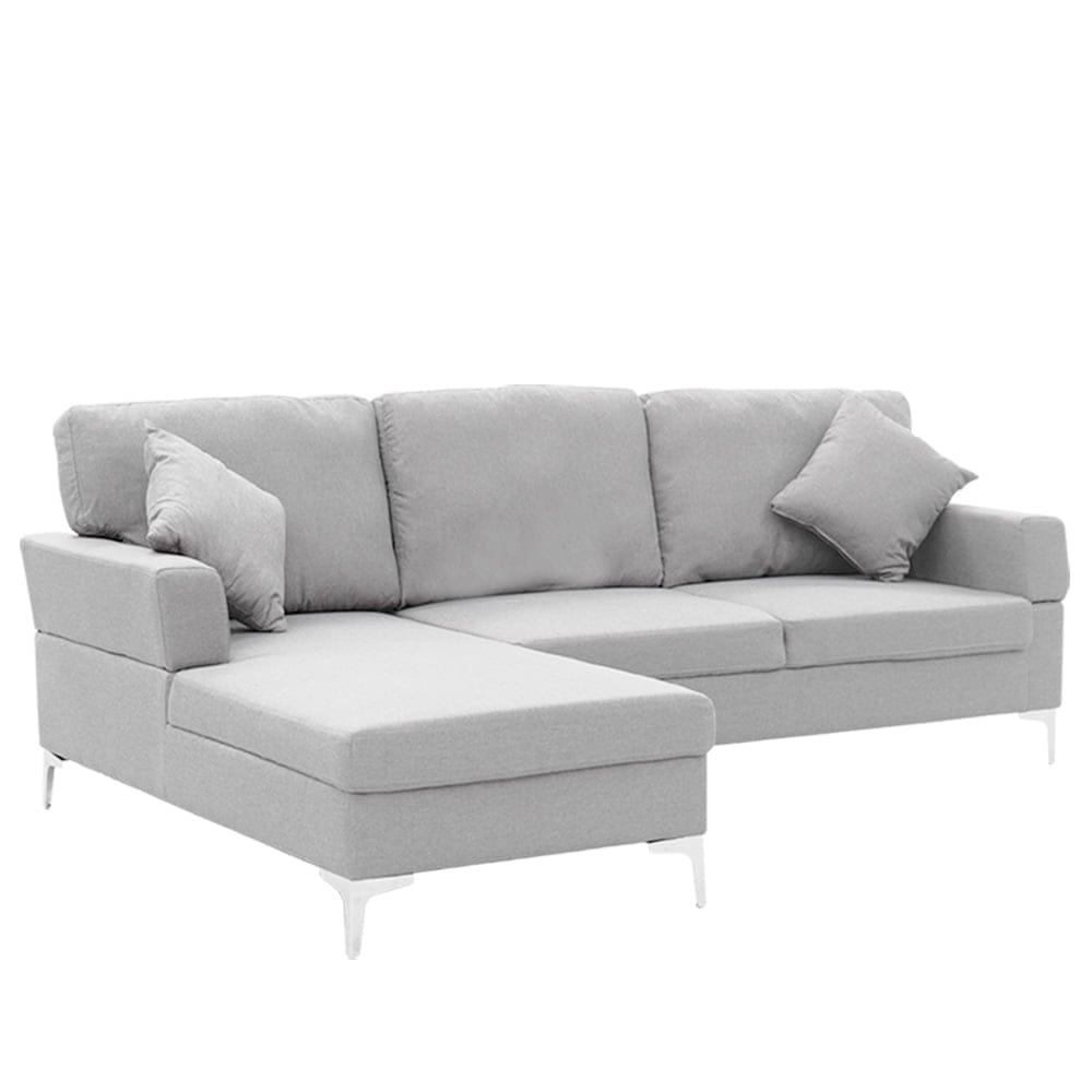 L Shape Sofa Light Grey