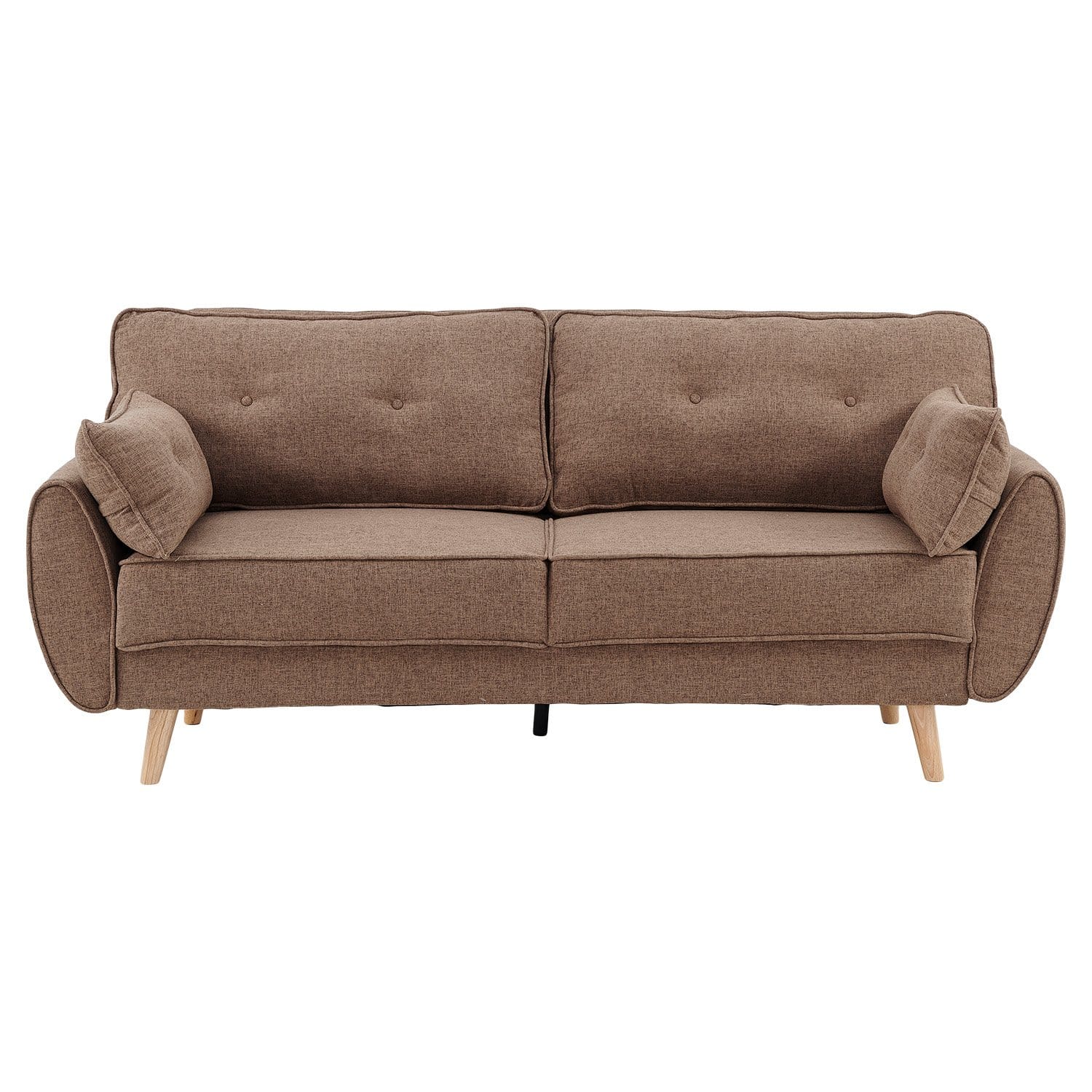 Modular Fabric Sofa Bed Brown