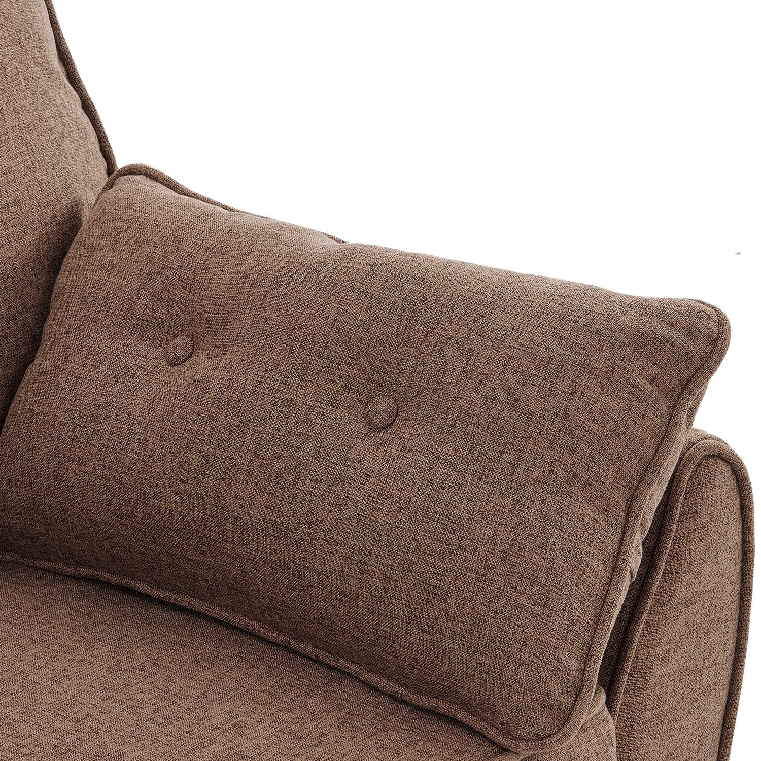 Modular Fabric Sofa Bed Brown