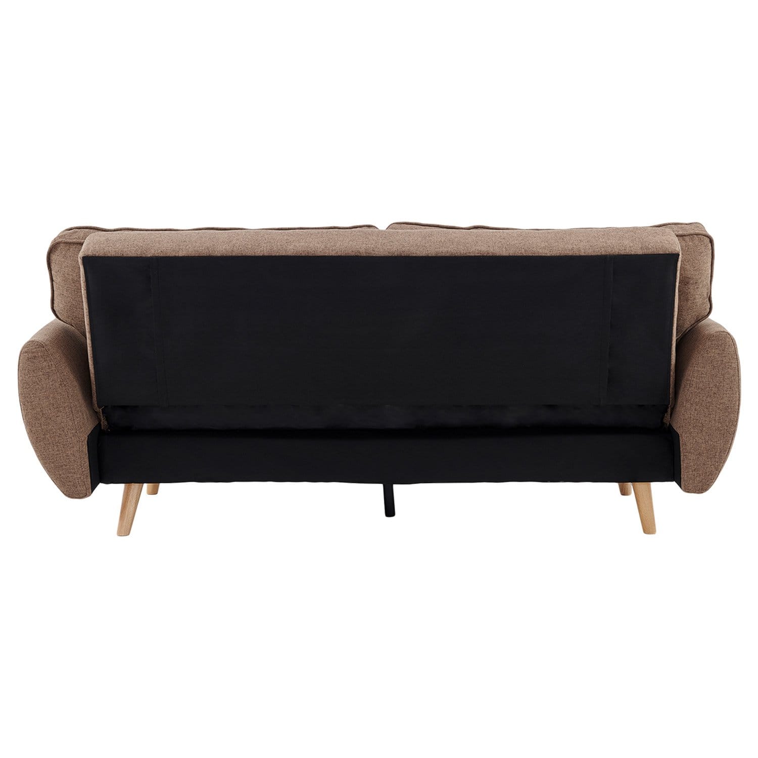 Modular Fabric Sofa Bed Brown