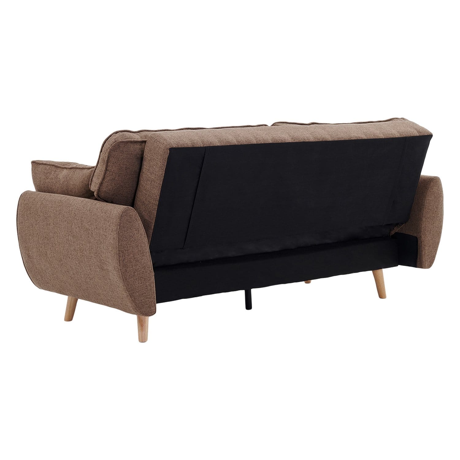 Modular Fabric Sofa Bed Brown