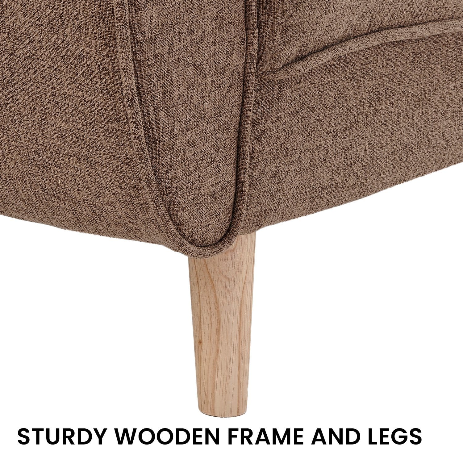 Modular Fabric Sofa Bed Brown