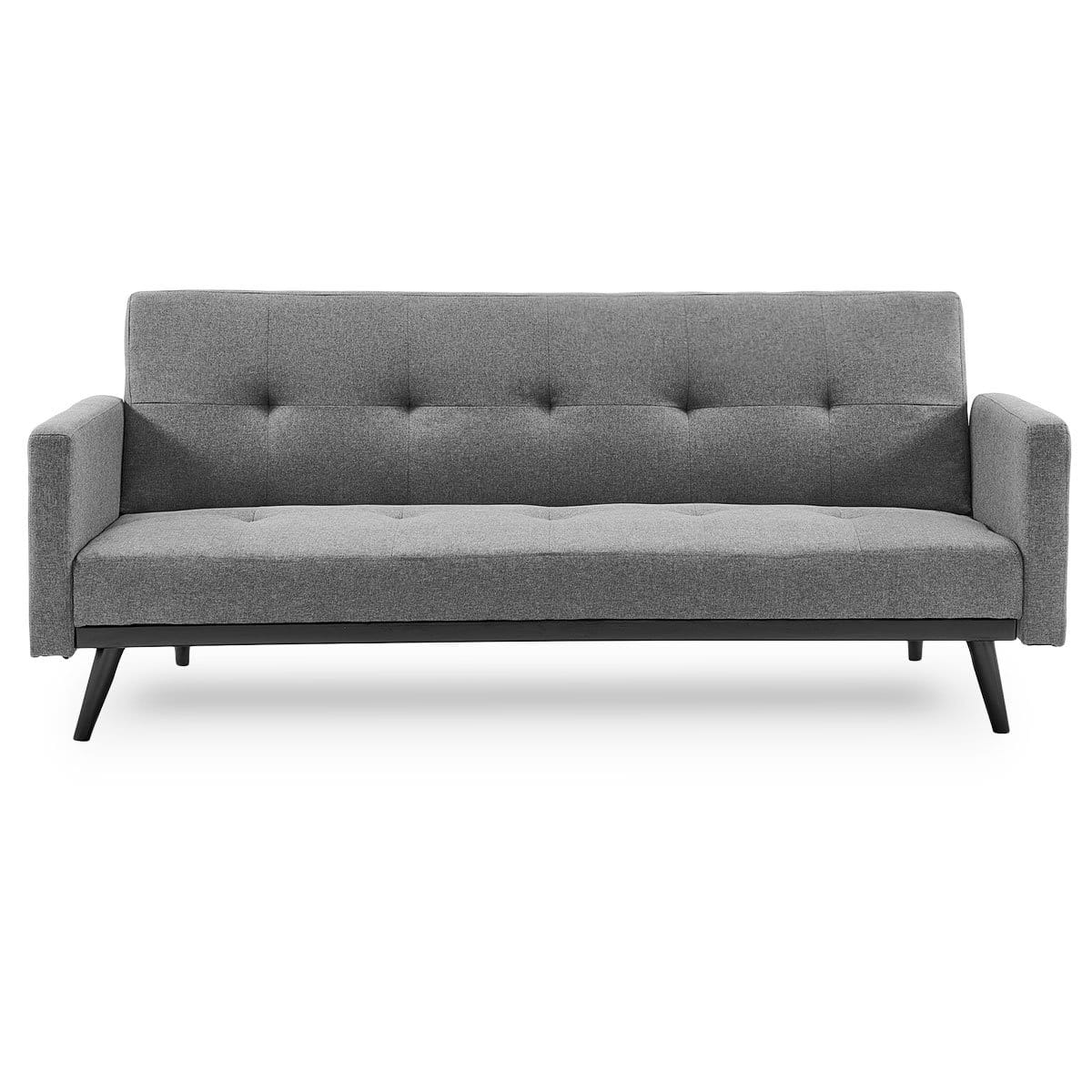 Grey Fabric 3-Seater Sofa Bed