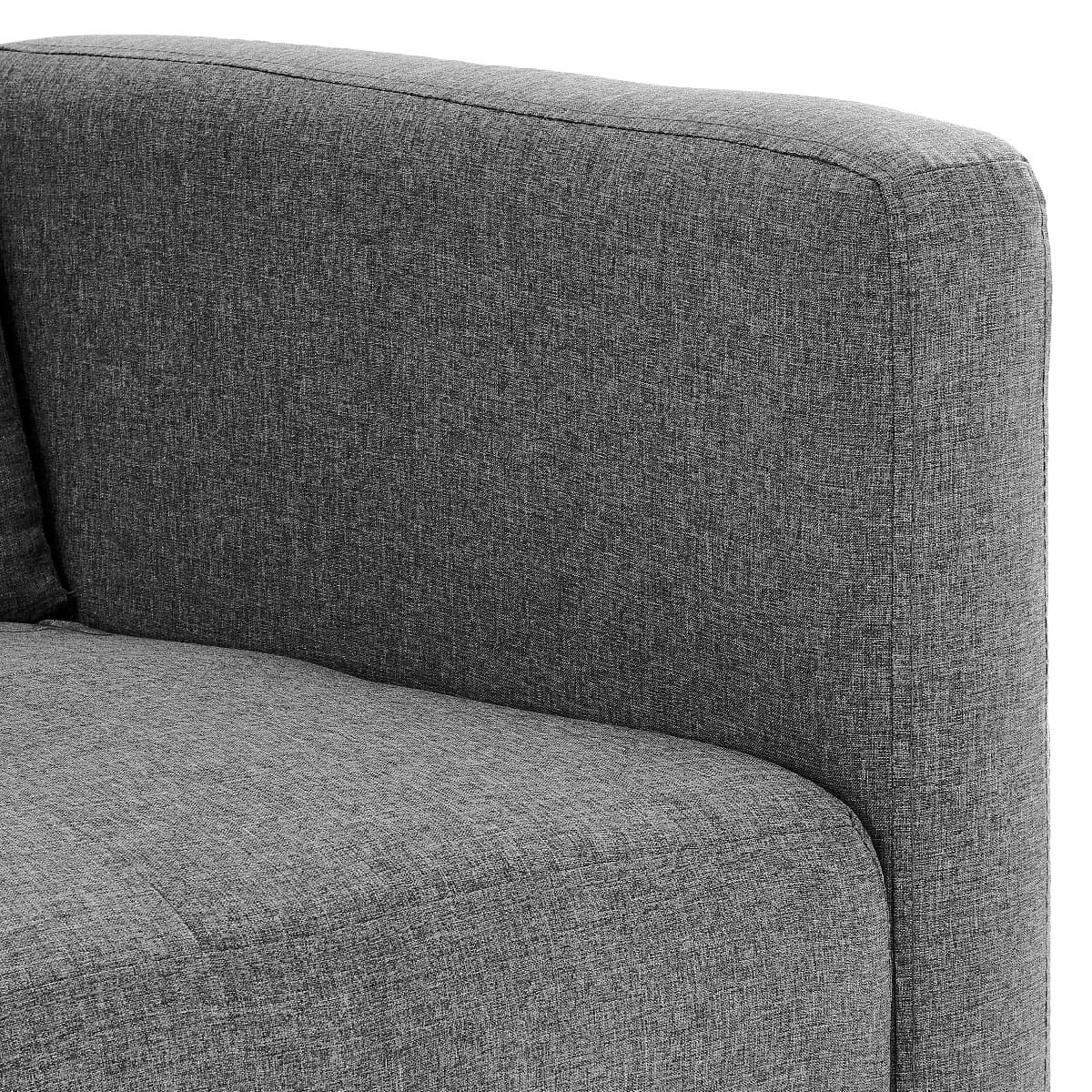 Grey Fabric 3-Seater Sofa Bed