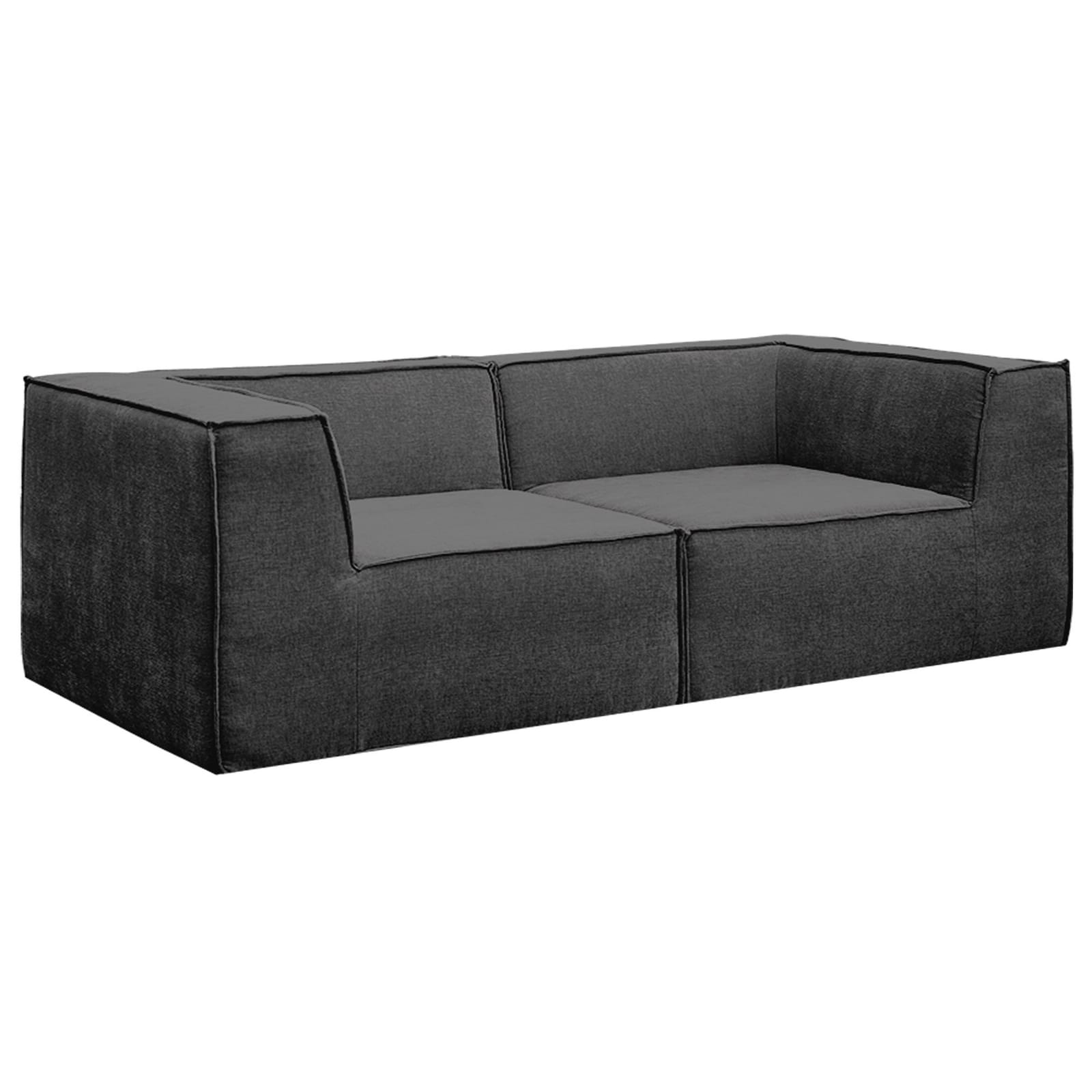 Black sofa 270x169x63cm, in room setting