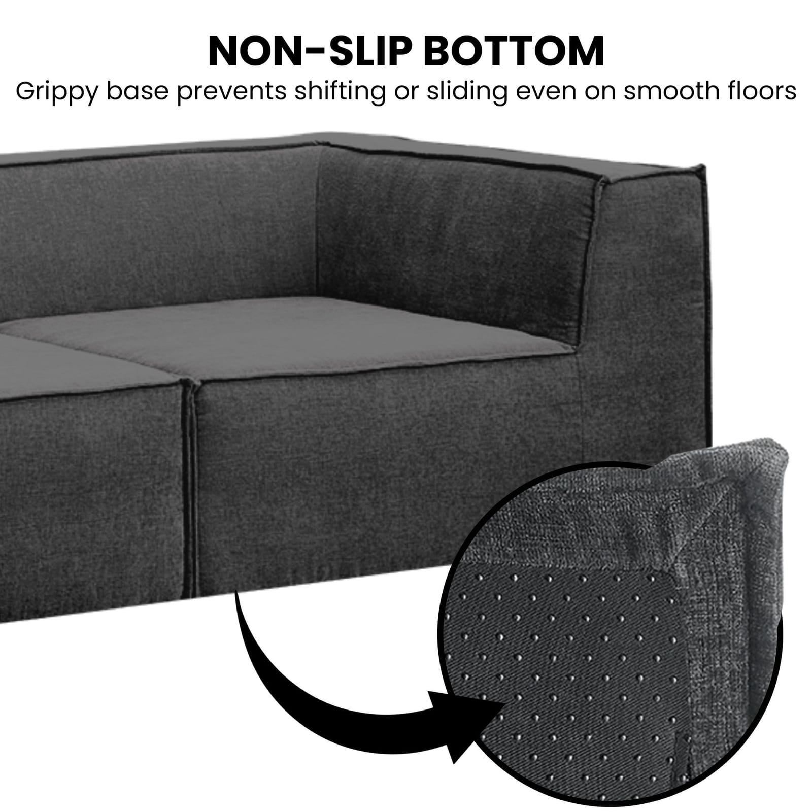 Black sofa 270x169x63cm, view 8