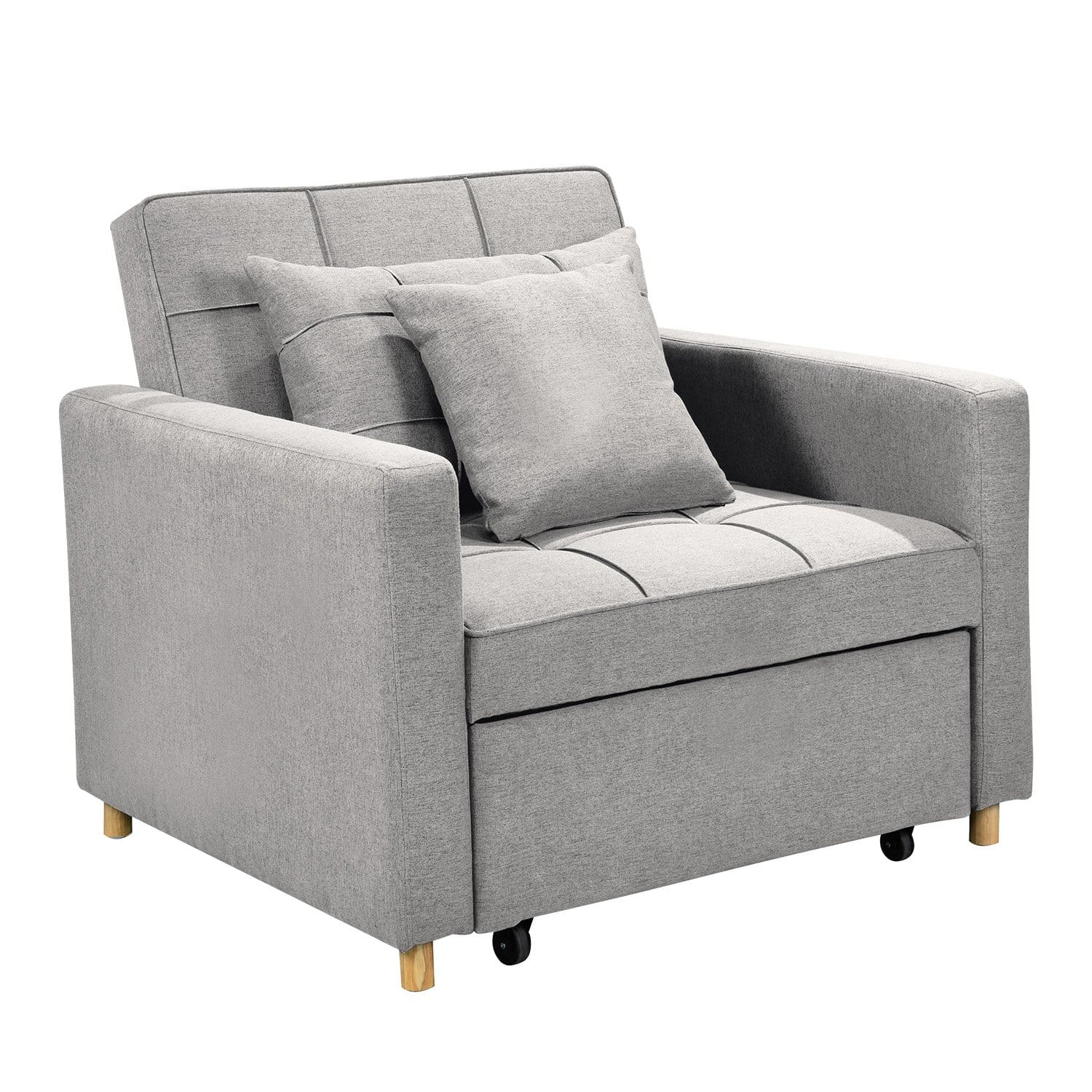 Grey sofa 101x98x88cm, side view