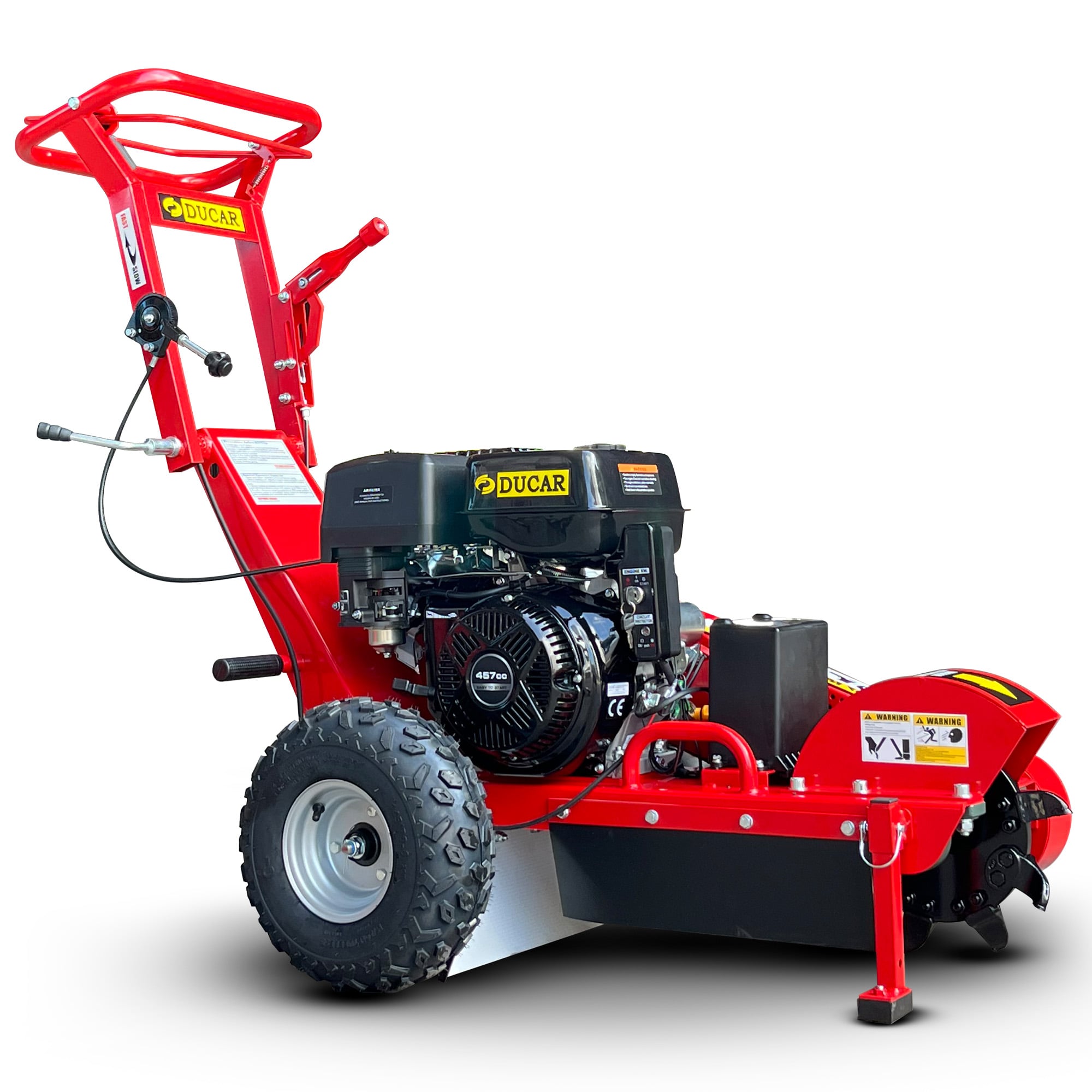 18HP 457cc Petrol Stump Grinder Key Start Tungsten Teeth Heavy Duty Machine