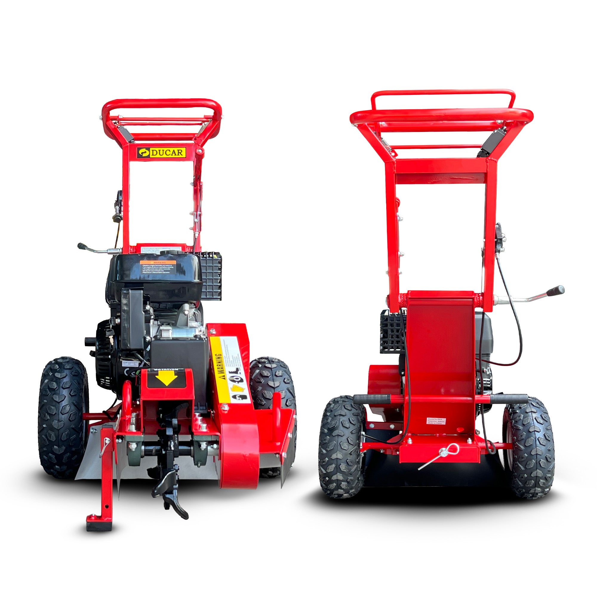 18HP 457cc Petrol Stump Grinder Key Start Tungsten Teeth Heavy Duty Machine