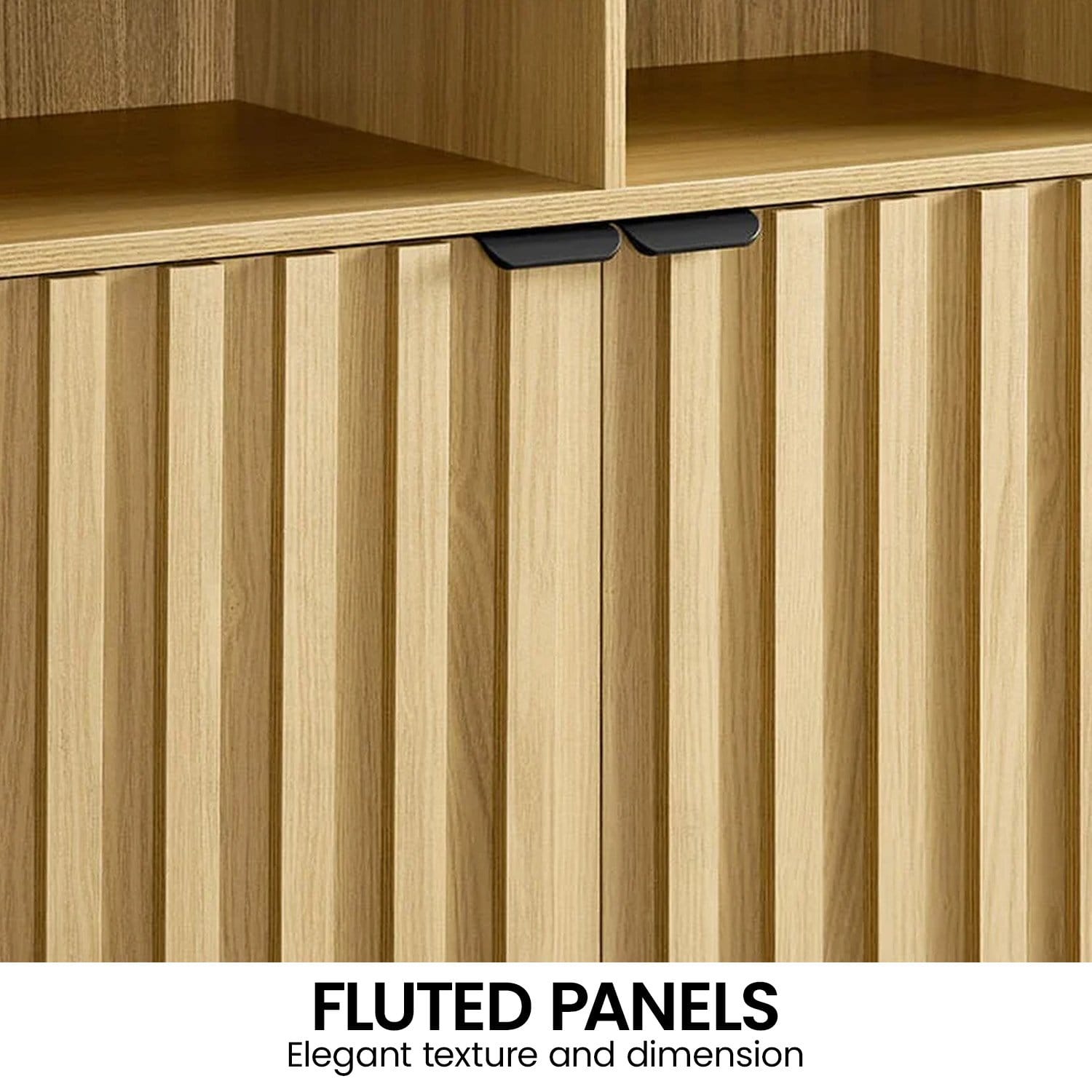 Natural Wood Sideboard Cabinet 88x40x82.5cm