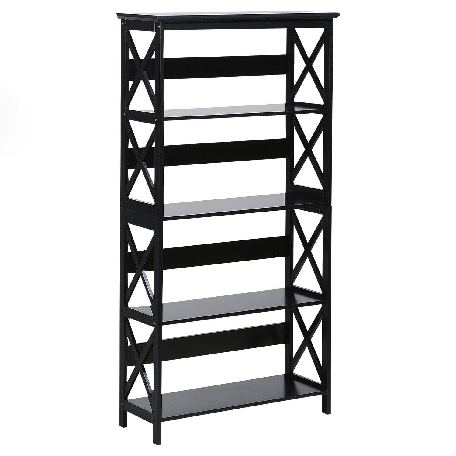 5 Tier Bookcase Modern 80x30x152cm
