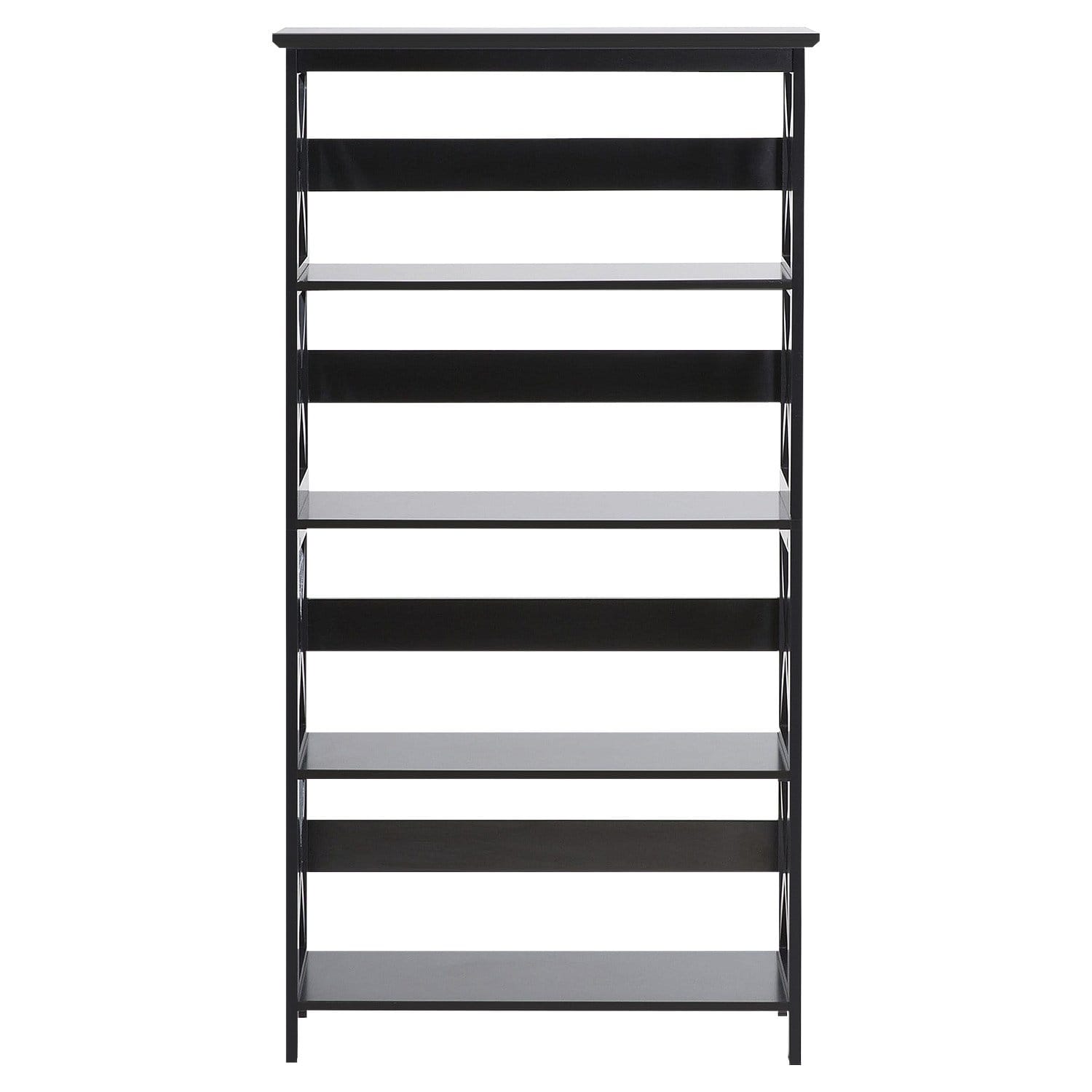 5 Tier Bookcase Modern 80x30x152cm