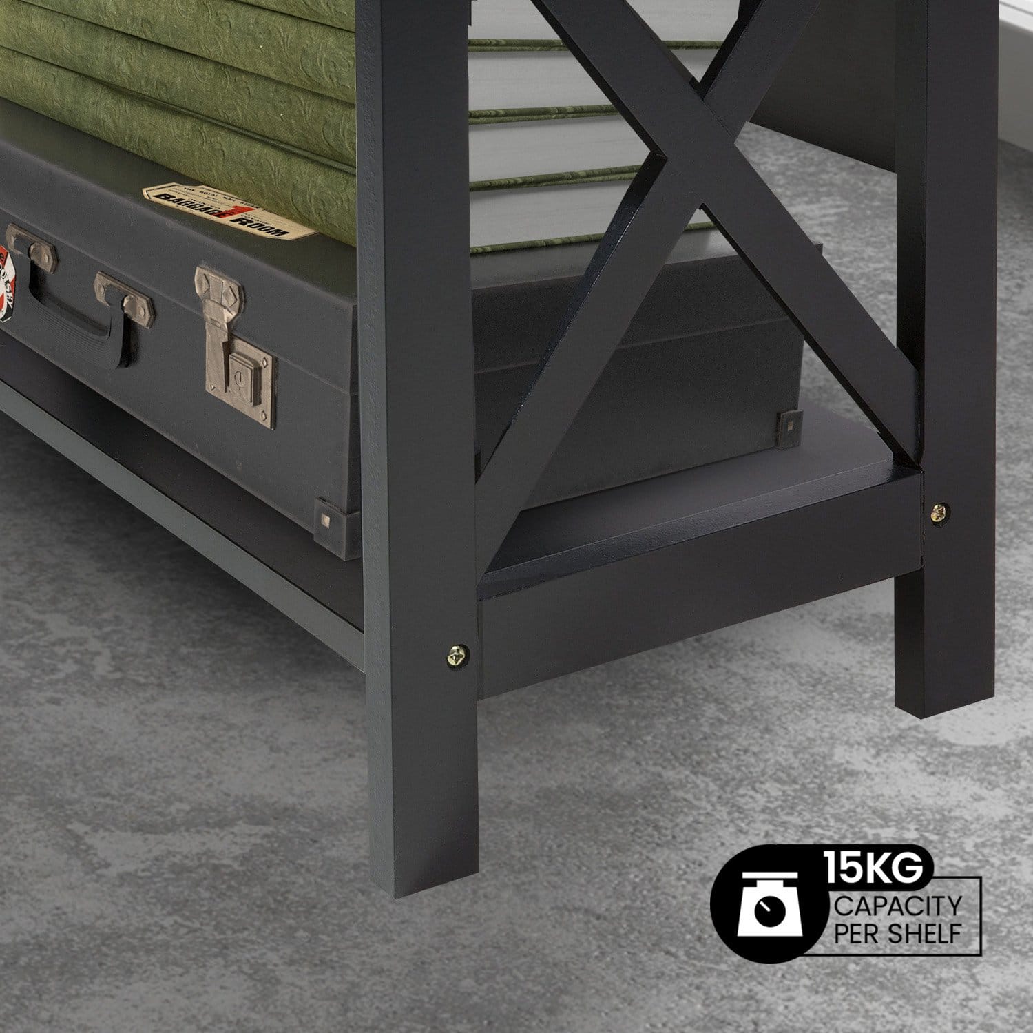 5 Tier Bookcase Modern 80x30x152cm