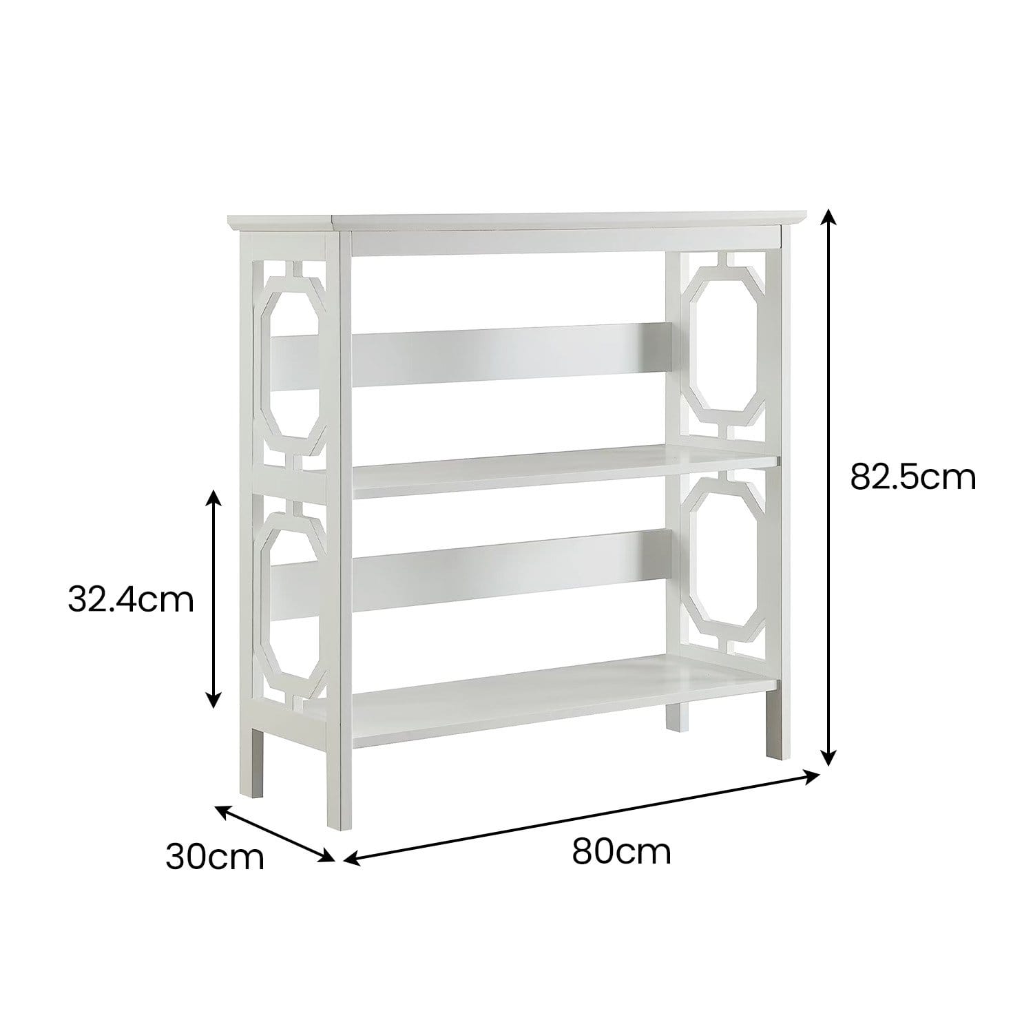 White white 80x30x82.5cm, rear view