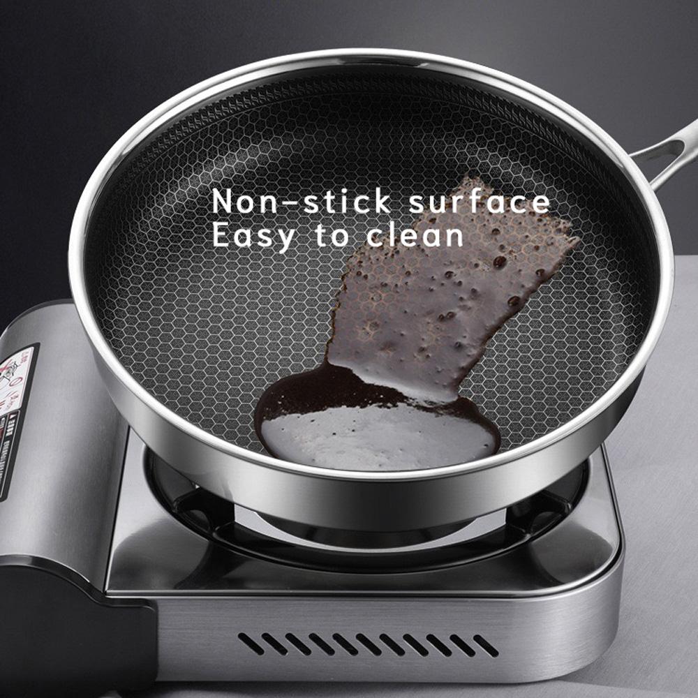 Stainless Steel Frying Pan Non-Stick Cooking Cookware 28Cm