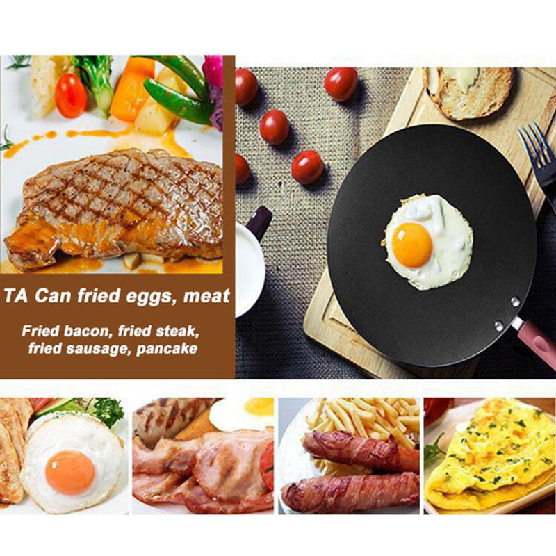 32Cm Nonstick Frying Indian Tava Dosa Chapati Pan Flat Skillet Griddle Pan - Skillets & Frying Pans