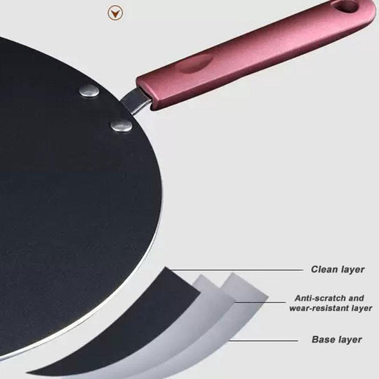 32Cm - 32Cm Nonstick Frying Indian Tava Dosa Chapati Pan Flat Skillet Griddle Pan