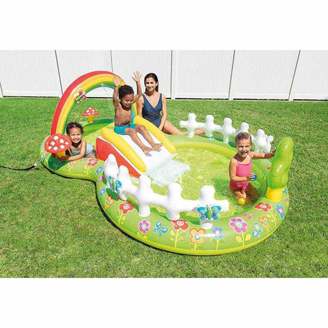 Colorful Inflatable My Garden Water Filled Play Center With Slide 57154Np