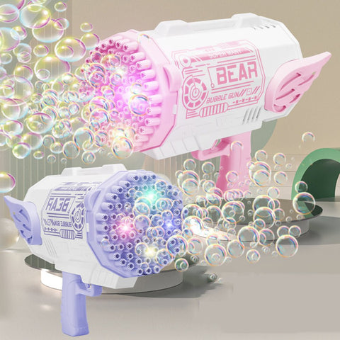 Electric Bubble Gun Machine Soap Kids Adults Summer Outdoor Playtime Toy Purple