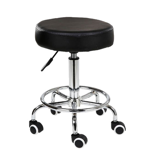 Salon Chair Bar Swivel Stool Office Roller Wheels Portable Height Adjust Leather Bs8401X2