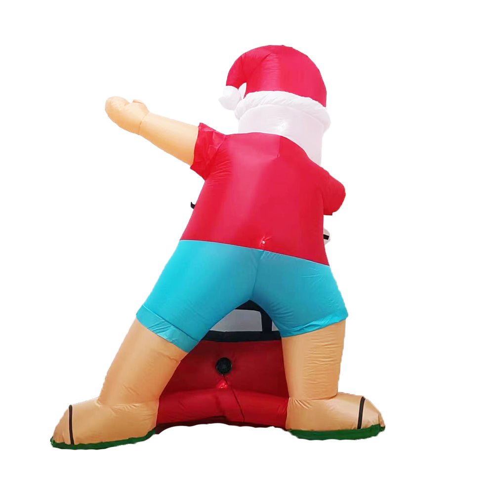 Radiant Christmas Inflatable Santa Beach Post - 1.8M With Music