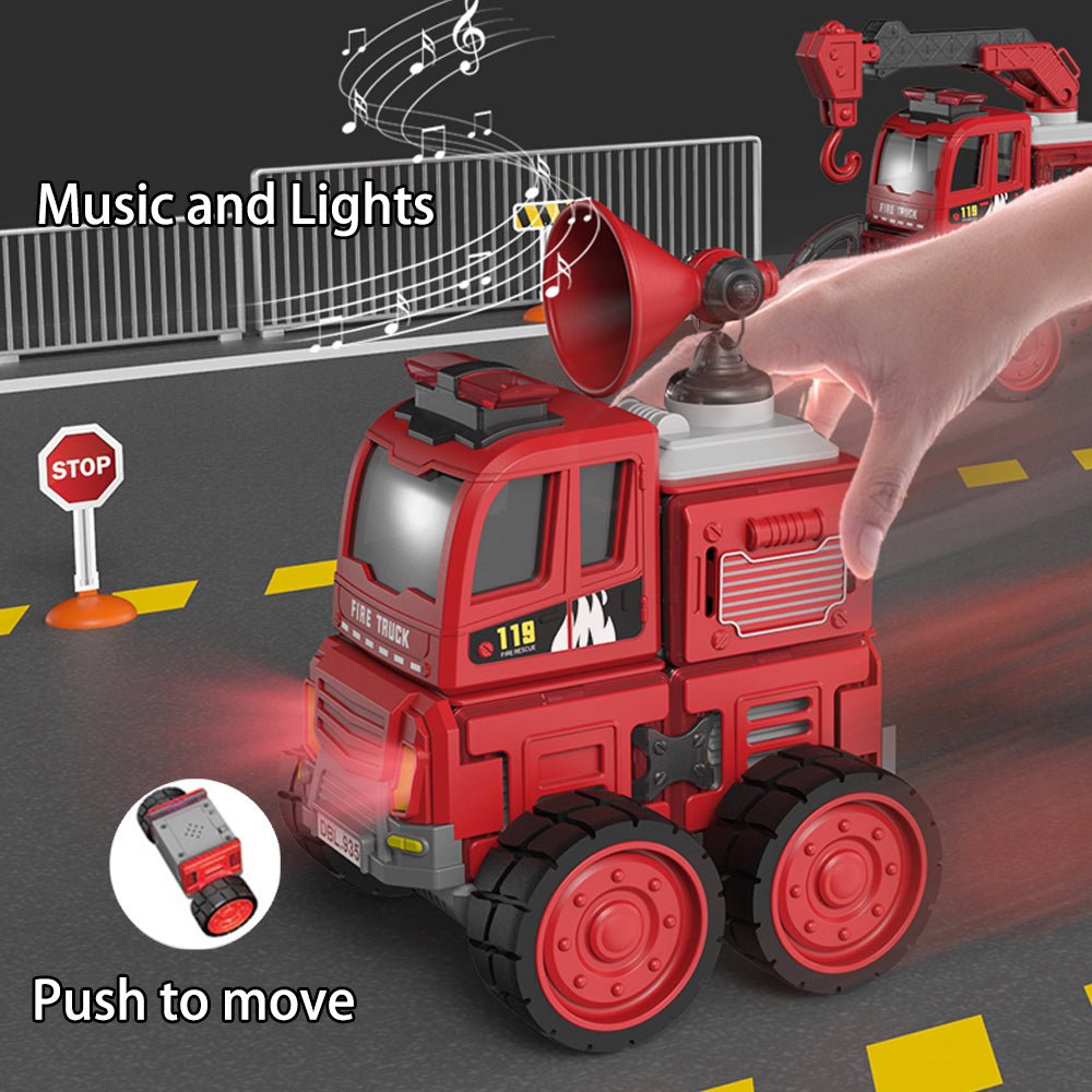 Magnetic Fire Truck Diy With Music Lights - Christmas Gift