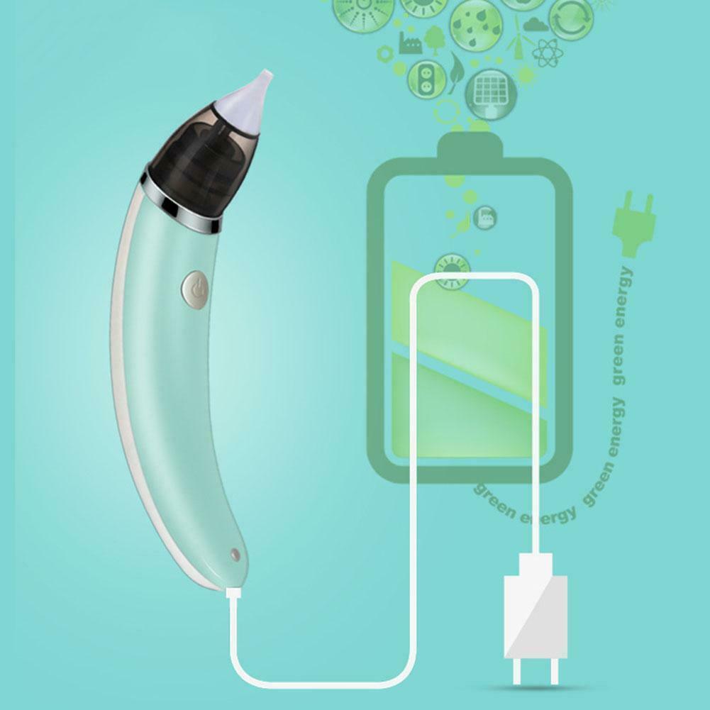 Baby Nasal Aspirator Electric Safe Hygienic Nose Cleaner Snot Sucker For Baby (Green) | Green colour