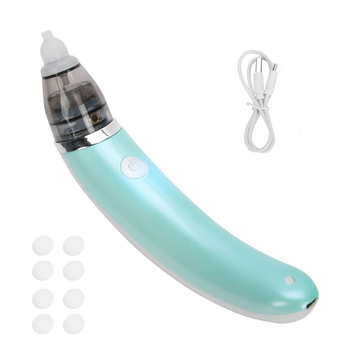 Baby Nasal Aspirator Electric Safe Hygienic Nose Cleaner Snot Sucker For Baby (Green) with Green colour
