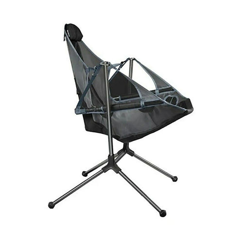 Camping Chair Foldable Swing Luxury Recliner Swinging Back Outdoor Folding Chair Outdoor Portable Blue