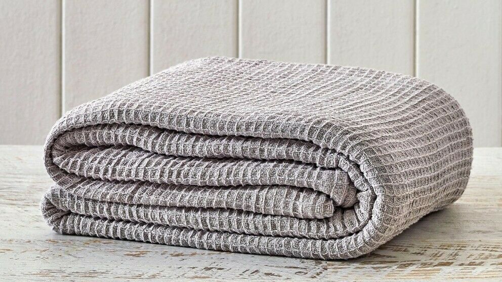 Organic Cotton Knitted Throw Blanket 180 X 230 Cm