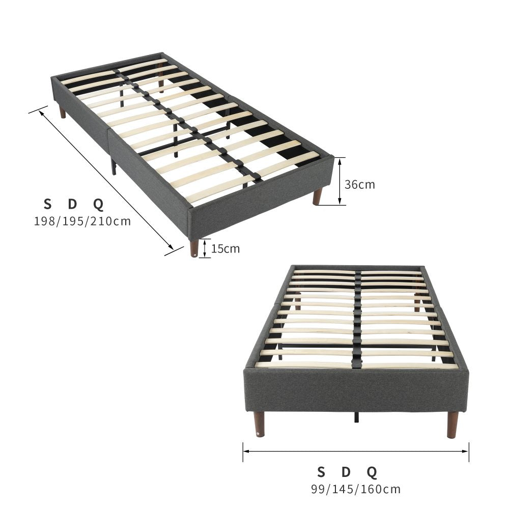 Velvet Blue Bed Frame Queen | Blue colour