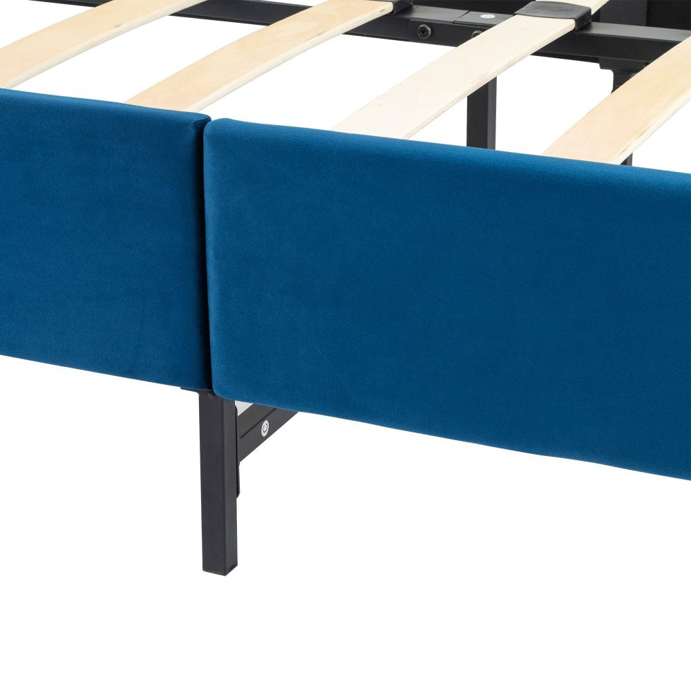 Velvet Blue Bed Frame Queen, 2026 table 160 - photo 21