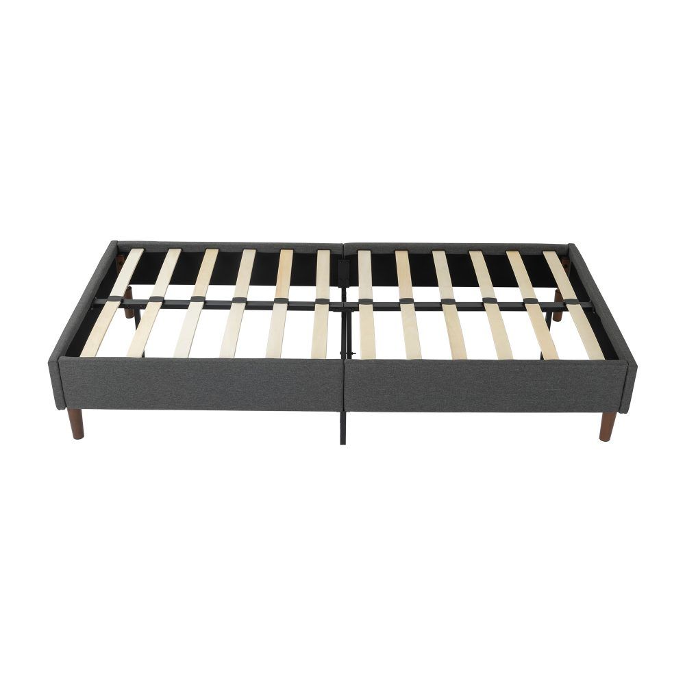 Queen Bed Frame With Mattress Foundation Dark Grey