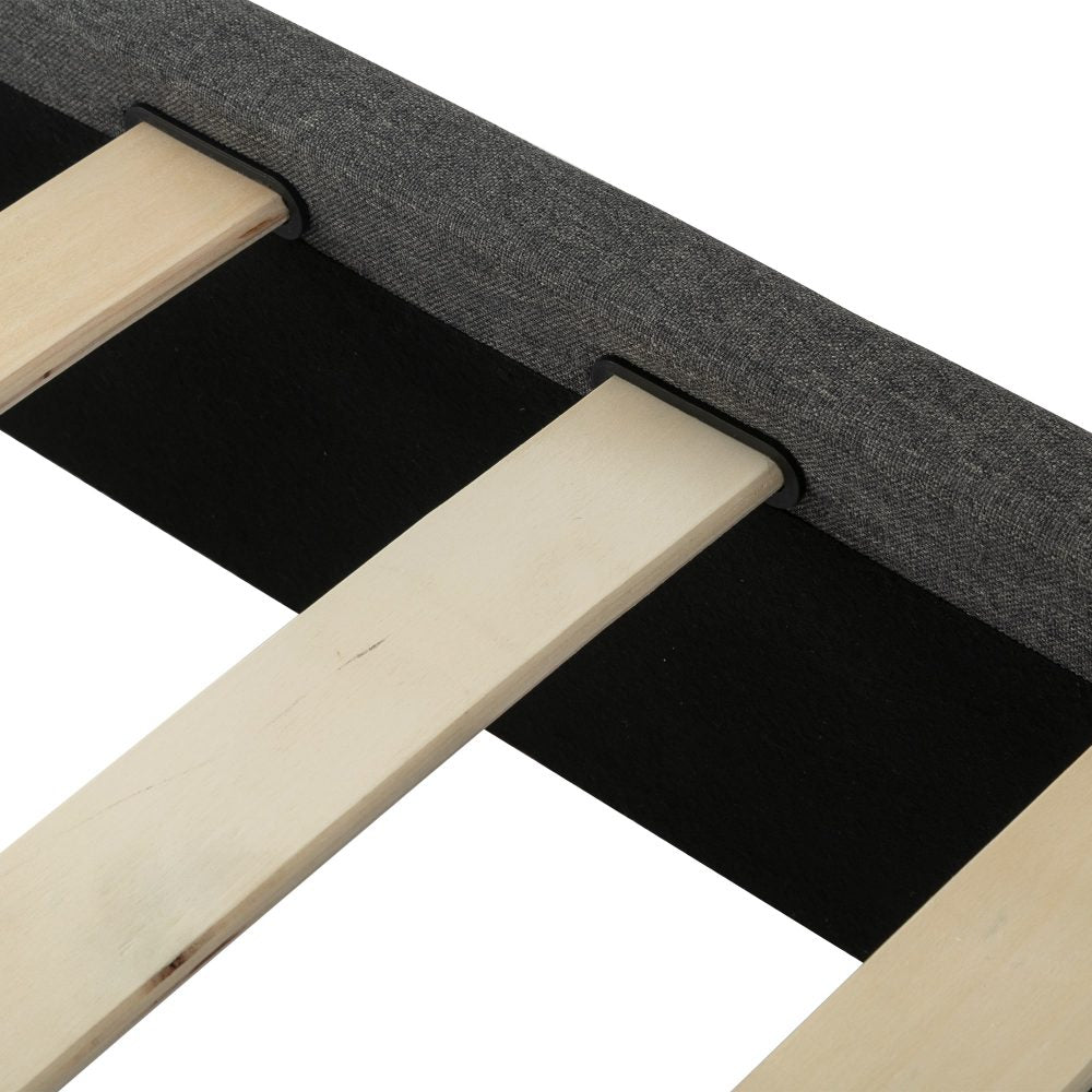 Queen Bed Frame With Mattress Foundation Dark Grey