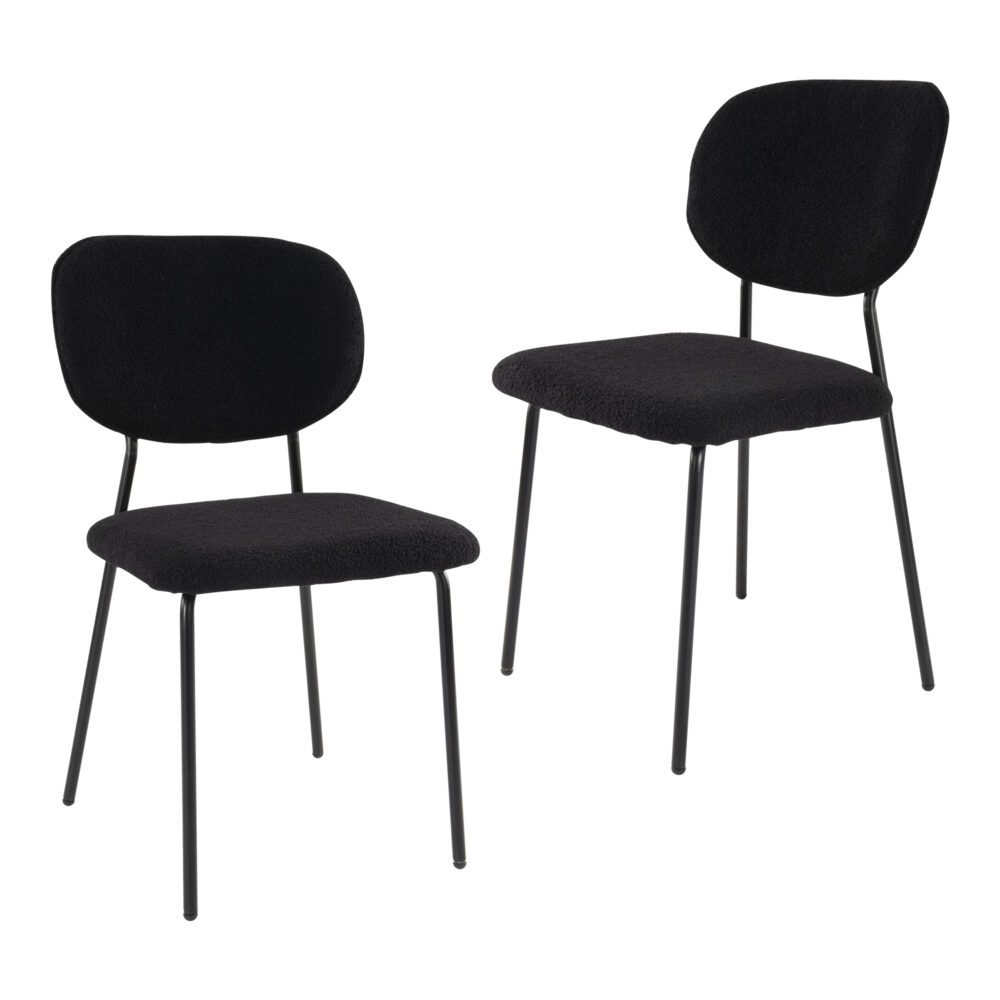 White Whisper Teddy Fabric Dining Duo