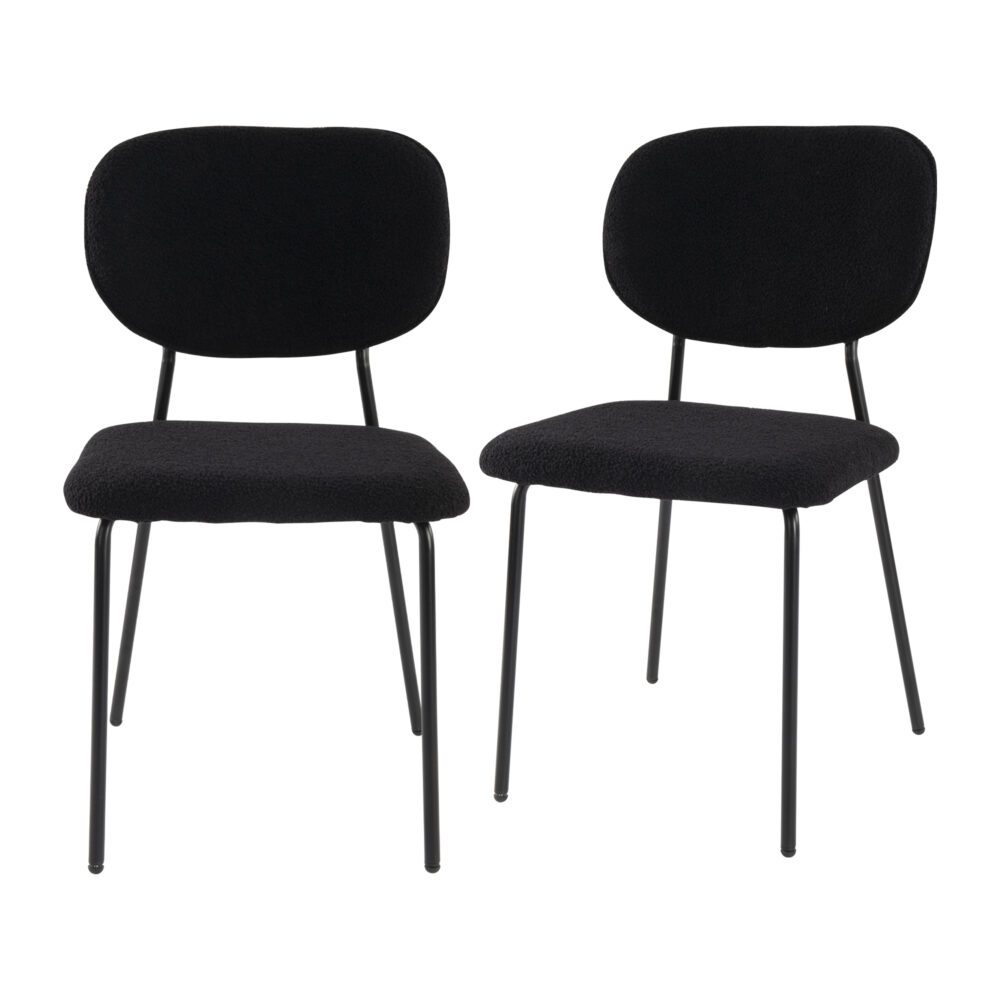 White Whisper Teddy Fabric Dining Duo