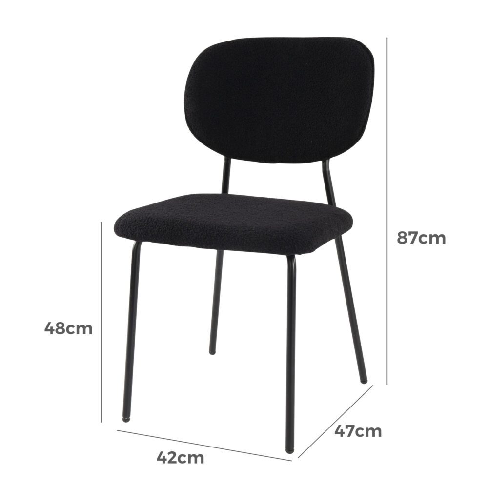 White Whisper Teddy Fabric Dining Duo