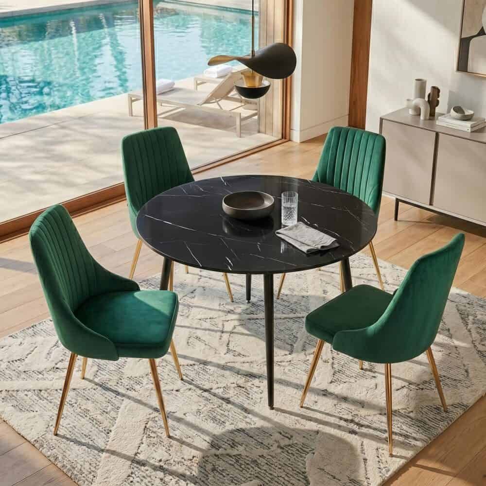 Blue Velvet Bistro Dining Set