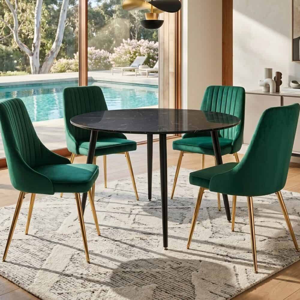 Blue Velvet Bistro Dining Set