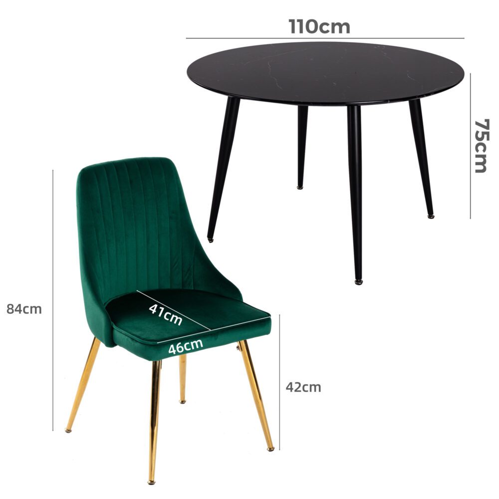 Blue Velvet Bistro Dining Set