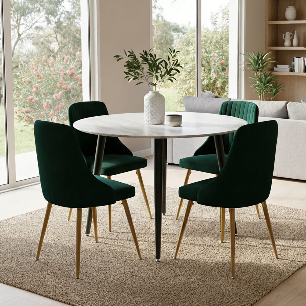 Blue Velvet Bistro Dining Set