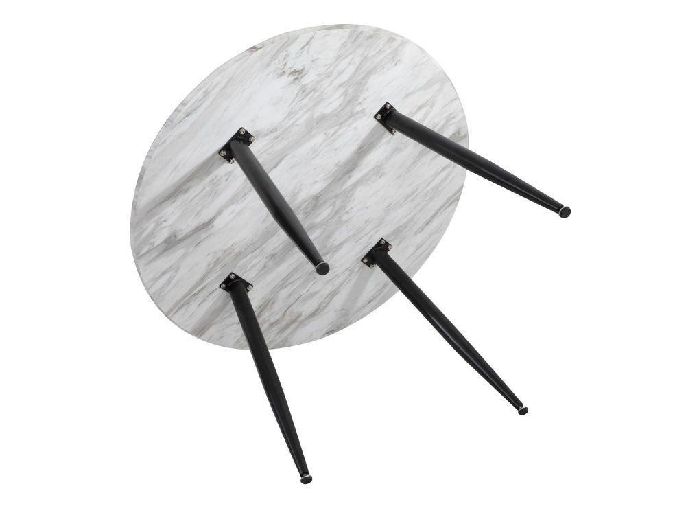 Round Mdf Marbling Dining Table